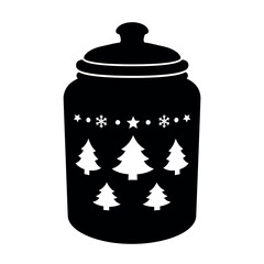 Christmas Cookie Jar Silhouette.