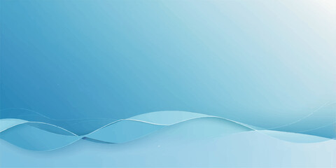 Blue abstract vector illustration featuring a flowing wave line pattern with light texture