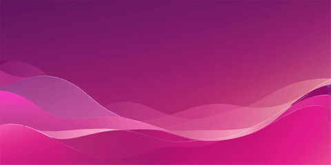 Elegant pink and purple gradient wave pattern design with a soft light flow and subtle lines for an abstract art vector background