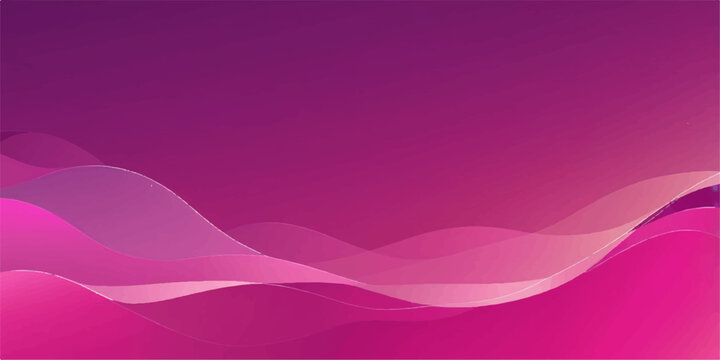 Elegant pink and purple gradient wave pattern design with a soft light flow and subtle lines for an abstract art vector background