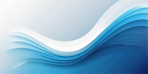 Abstract blue wave design vector illustration with a light curve flow pattern for a digital business backdrop template