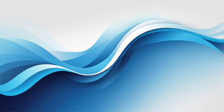 Abstract blue wave vector design with light and motion for digital technology illustration wallpaper