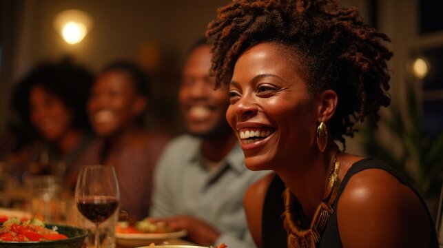 A group of people gathered around a table at a restaurant, enjoying a meal together. - Powered by Adobe