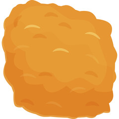 Golden Brown Fried Chicken Nugget With A Textured Battered Surface And Transparent Background