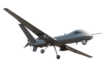 CAIG Wing Loong II Drone 3D Render – Transparent PNG, Isolated