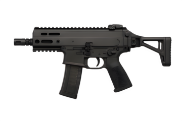 B&T APC9 Pro-K Submachine Gun – Close-Up 3D Render, Transparent PNG