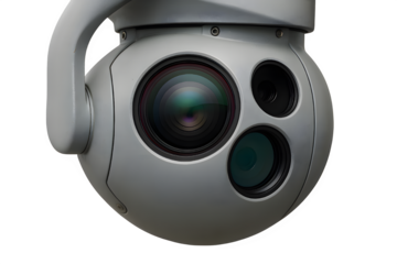 Close-Up of Baykar Bayraktar TB2 Camera Turret and Sensor System — Transparent PNG