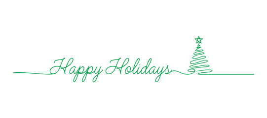 Cheerful holiday postcard, sketch of an abstract tree, vector designed in a freehand style