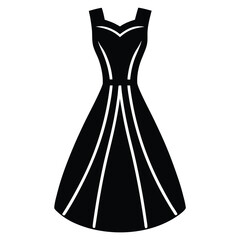 cut out side dress vector icon