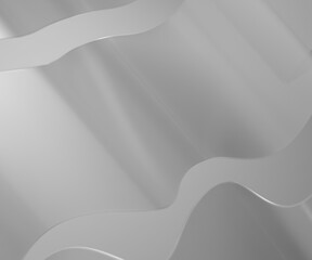 A modern abstract background with flowing soft waves and subtle gray tones.