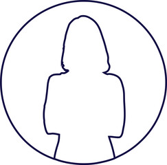 Elegant line art of pensive woman, suitable for beauty brands, lifestyle themes, and emotional art.