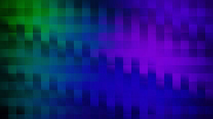 A dynamic abstract background featuring a blend of green, blue, and purple hues in a pixelated pattern, creating a modern and visually engaging design