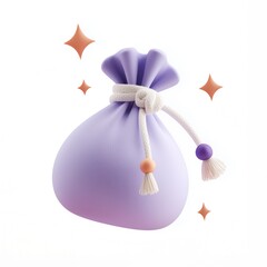 추석 복주머니 3D 일러스트
