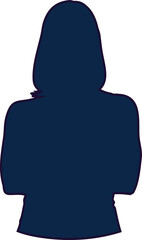 Modern artistic pensive woman silhouette, great for emotional portraits, posters, and feminine branding