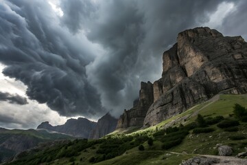 clouds over the mountains