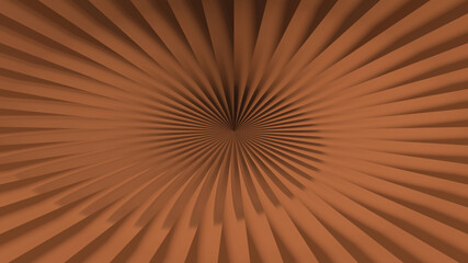 Obraz premium An abstract vortex of radiating brown lines creates a mesmerizing optical illusion, drawing the eye into a central point with dynamic energy and depth