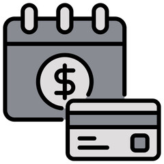 Salary Grey Icon Editable Stroke