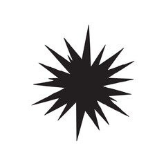 Symmetrical Black Dual Spark Symbol for Modern Dynamic Identity