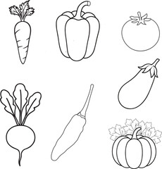 set of vegetables