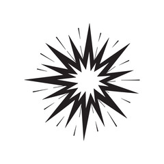 Obraz premium Elegant Black Spark Symbol with Balanced Modern Line Design