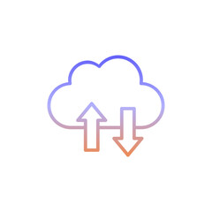 cloud computing gradient icon