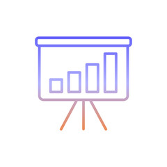 business graph gradient icon