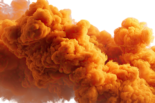 Orange cloud, soft, textured form