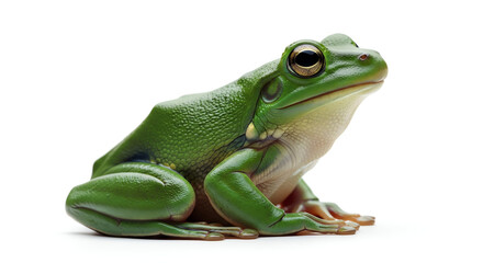 Obraz premium Green tree frog isolated with transparent background
