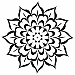 Solar bloom on white background