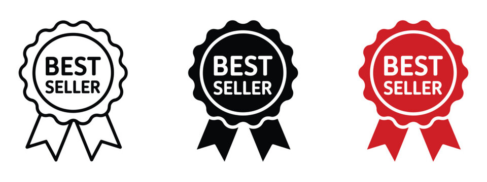Best seller icon vector. highlight top rated products, services, brand visibility symbol. vector illustration.