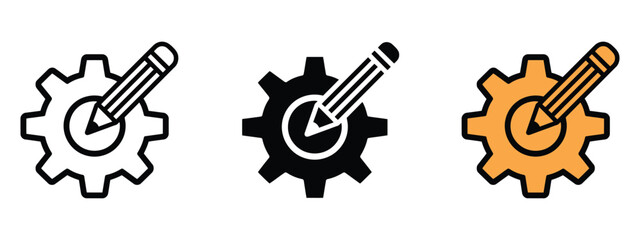 Customization icon vector. creativity, design, and innovative solution symbol. vector illustration.