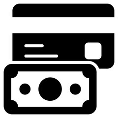 Credit Glyph Black Icon