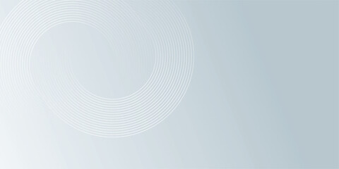 White abstract glowing geometric background. White rounded lines pattern. Futuristic technology concept. Suit for poster, cover, banner, presentation, website, flyer