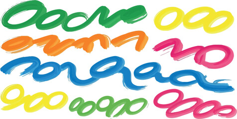 Colorful abstract swirls and loops representing flow and movement vector