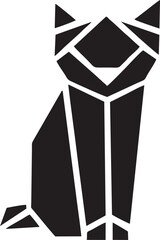 Colorful Tangram Puzzle Cat Lounging/Sitting