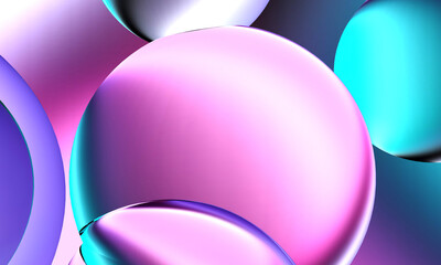 3D rendering, abstract colorful background, glowing circular art. Simple wallpaper