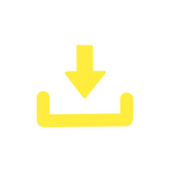 Download icon with arrow for data and file transfer design／データやファイル転送を表す矢印付きダウンロードアイコン