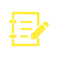 Fototapeta premium Notebook and pencil icon for memo, writing, and education design／メモ・執筆・教育関連に使えるノートとペンのアイコン