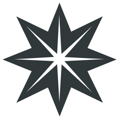 Obraz premium Abstract Eight Point Starburst Geometric Shape Vector Graphic Design Element