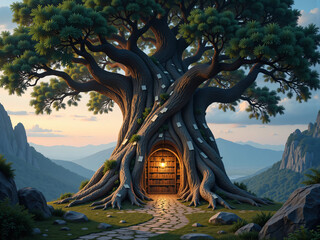 Fototapeta premium Library in a tree