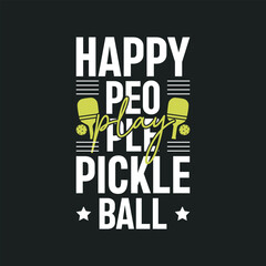 Pickleball playing pickleball lover pickleball court champion paddle typography graphics tshirt design