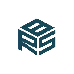 Letter RBS Monogram Logo Design Stock Vector.