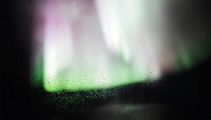 Abstract aurora borealis with green and purple hues