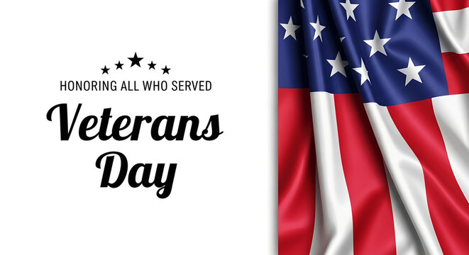 Honoring Brave Veterans Day A Patriotic American Flag Graphic Design for National Tribute and Remembrance