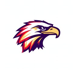 Obraz premium Powerful eagle head logo design for sports team, business, or patriotic branding