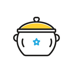 Multi color icon for pot