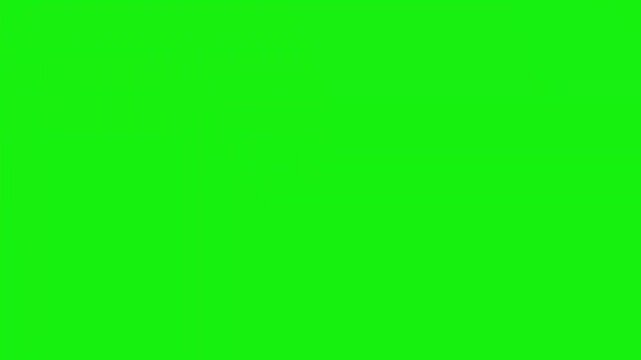 Green Screen Glitch Distortion Effect. VHS Static Transition Overlay Animation for Video Editing. Chromakey Digital Noise Flash Clip