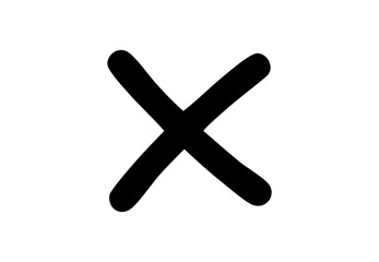 Black Cross Icon – Cancel, Close and Incorrect Symbol PNG for Web and Applications