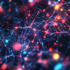 Neural Network in Digital Art, Digital Neural Network, Artificial Intelligence Network, 3D Neural Connections, Futuristic Neural Web, Artificial Neural Network, Data Neural Network, Virtual Neural Web