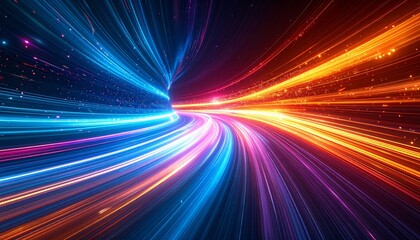 Obraz premium Abstract light purple and pink wave pattern with motion lines for a modern digital art background